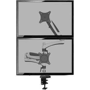 27" 0-8kg Full Motion Air Gas Spring LCD Tv Table Mount Double Monitor Stand Clamp Grommet 400mm