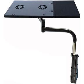 Multifunctional Full Motion Round Chair Clamping Keyboard Support Laptop Desk Holder Mouse Pad Stainless Steel 20kg(DL-OK35)