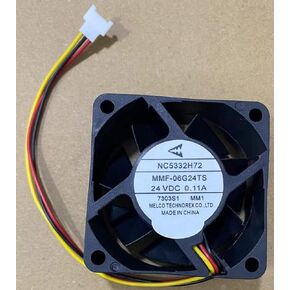 MMF-06G24TS-MM1 ELOMILE Fan MMF-06G24TS-MM1 24VDC 0.11A 60×60×25mm Cooling Fan