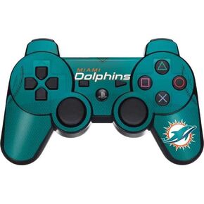 Skinit Decal Gaming Skin Compatible with PS3 Dual Shock Wireless Controller - Officially Licensed NFL Miami Dolphins Team Jersey Design
