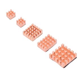 CPU Copper HeatSink, Copper HeatSink Set for Pi5, Efficient Cooling, Long Lasting Durability, Innovative Design Optimizing Airflow, HeatSink