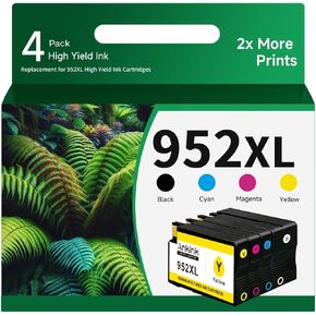 952xl Ink Cartridges Black Tri-Color Combo 4-Pack Compatible Replacement for HP 952 XL Work with Officejet Pro 8710 7740 Printers 8720 8702 8210 7720 8715 8730 8740 8216 8725 8700 8200 7730