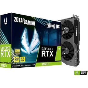 Zotac Gaming Geforce RTX 3060 Ti Twin Edge OC 8GB GDDR6 256 بت 14 جيجابت في الثانية PCIE 4.0 GAMESTS ، ICESTORM 2.0 التبريد المتقدم ، التحكم النشط في المروحة ، FLESE STOP ZT-A30610H-10M (متجدد)