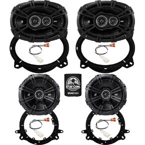 KICKER Speakers 6X9 & 6.5 inch for Toyota 4Runner 2003-2024 Upgrade Kit - 2 Pairs of DS Series with Adapters and Harness, Car Audio Front & Rear Door Speaker DSC69304, 43DSC69304 & DSC6504, 43DSC6504