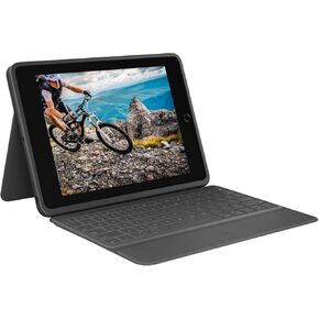 Logitech Rugged Folio - iPad (7th, 8th & 9th gen) Protective Keyboard Case with Smart Connector and Durable Spill-Proof Keyboard Black 7.4 x 0.9 x 10.2