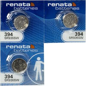 3 Renata 394 Button Cell Watch Batteries