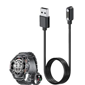 Smart Watch Charger for SUNKTA A230+ 3.3Ft/100cm 4 Pin USB Portable Magnetic Charging Cable Cord for SUNKTA A230+ Smart Watch