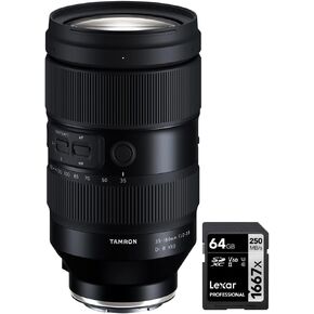 Tamron AFA058S-700 35-150 F/2-2.8 Di III VXD Lens for Sony E-Mount Full-Frame Mirrorless Model A058 Bundle with Lexar Professional SDHC/SDXC 1667x UHS-II 64GB Memory Card