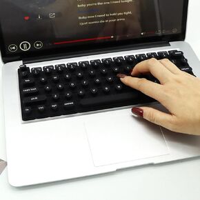Keyboard Cover for Long Nails Compatible with MacBook Pro 13 inch M2 2023, 2022, 2021 2020 M1 A2338 A2289 A2251&Compatible with MacBook Pro 16 2020 2019 A2141 Touch ID, US ANSI (White & Heart)