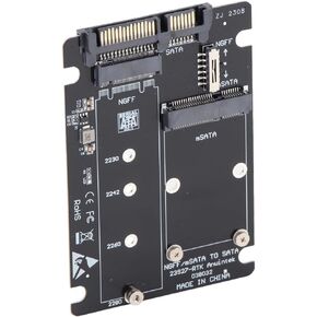 NGFF & MSATA SSD to Adapter Card Compact Converter for Windows 8.6+ OS 2 in 1 Hard Disk Adapter for PC