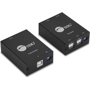 SIIG 4-Port USB 2.0 Extender Over CAT5e/6 Cable 264ft(80m) - Plug and Play, High Speed Transfer, for PC, Surveillance, Video Conference, Gaming, TAA Compliant (JU-EX0311-S1)