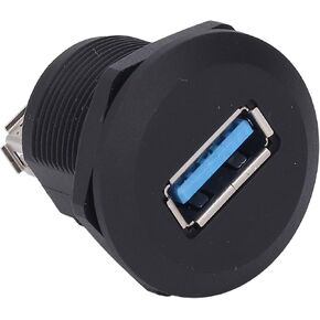 USB 3.0 Panel Mount Coupler Female to Female Extension Adapter with for Secure Connections and Easy Installation
