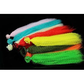 11 Packs 11 Colors Crimped Nylon Synthetic Fiber Kinky Curly Hair Fibre Clouser Minnow Streamer Fly Fishing Tying Materials