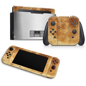 ZOOMHITSKINS Compatible with Switch Skin Cover Toast Bread Funny Toast Silver Stainless Texture Cook Sandwich 3M Vinyl Decal Sticker Wrap, Made in The USA