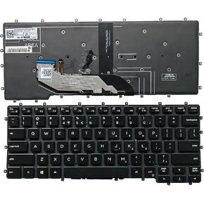 Laptop Replacement US Laptop Keyboard for DELL Latitude 7400 9410 2-in-1 DLM18G1 0JGWT5 no Pointer with Backlit Black