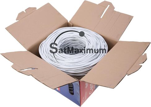 CAT6 Cable 1000ft Pull Box Solid Ethernet LAN UTP Cable 23AWG 550Mhz RJ45 Network CCA Copper Clad Aluminum Wire Bulk (Blue, 1000FT) in Saudi Arabia