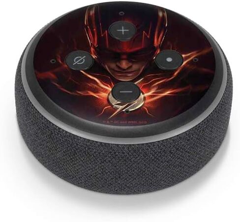 Skinit Decal Audio Skin Compatible with Amazon Echo Dot 3 - Officially Licensed DC Comics The Flash Movie: The Flash Poster Design in Saudi Arabia