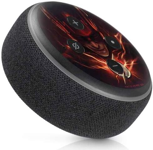 Skinit Decal Audio Skin Compatible with Amazon Echo Dot 3 - Officially Licensed DC Comics The Flash Movie: The Flash Poster Design in Saudi Arabia