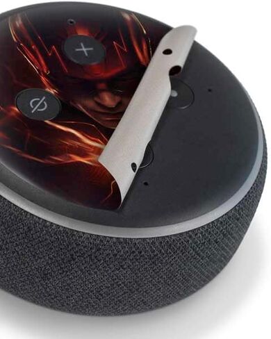 Skinit Decal Audio Skin Compatible with Amazon Echo Dot 3 - Officially Licensed DC Comics The Flash Movie: The Flash Poster Design in Saudi Arabia