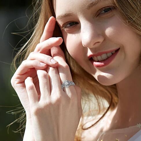 CUOKA MIRACLE Viking Ring 925 Sterling Silver Celtic Knot Ring Celtic Pagan Jewelry of Talisman Norse Pagan Ring for Men Women Jewelry Gifts in Kuwait