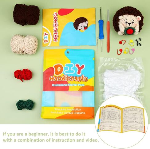 ZMAAGG Crochet Kit for Beginners, Crochet Animal Kit, Penguin Crochet Kit, Crochet Stuffed Animal Kit with Yarn, Step-by-Step Instructions Video, Beginner Crochet Kit for Adults (Penguin Family) in Kuwait