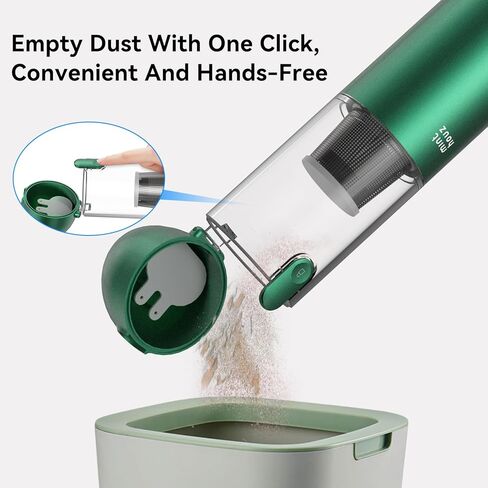 مكنسة كهربائية للسيارة من مينثوز 17000 باسكال - 120 وات مكنسة كهربائية محمولة لاسلكية مع ضوء LED/SOS، مكنسة كهربائية محمولة للسيارة/المنزل/المكتب/شعر الحيوانات الأليفة in Kuwait