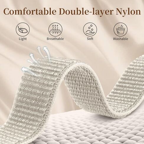 Nylon Bands Compatible with Apple Watch Band 38mm 40mm 41mm 42mm 44mm 45mm 46mm 49mm Women Men,Stretchy Adjustable Interlock Buckle Strap for iWatch Series 10 9 8 7 6 5 4 3 SE Ultra 2 1 in Saudi Arabia