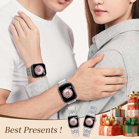 Nylon Bands Compatible with Apple Watch Band 38mm 40mm 41mm 42mm 44mm 45mm 46mm 49mm Women Men,Stretchy Adjustable Interlock Buckle Strap for iWatch Series 10 9 8 7 6 5 4 3 SE Ultra 2 1 in Saudi Arabia