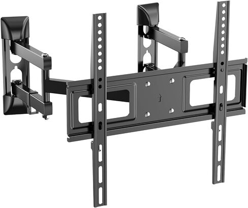 WALI Corner TV Wall Mount for Most 26-55 inch Flat Curved TV, Full Motion Corner TV Bracket for LED, LCD, OLED Screen TVs up to 110lbs, Mounting Holes 400x400mm (FTM-4), Black in Saudi Arabia
