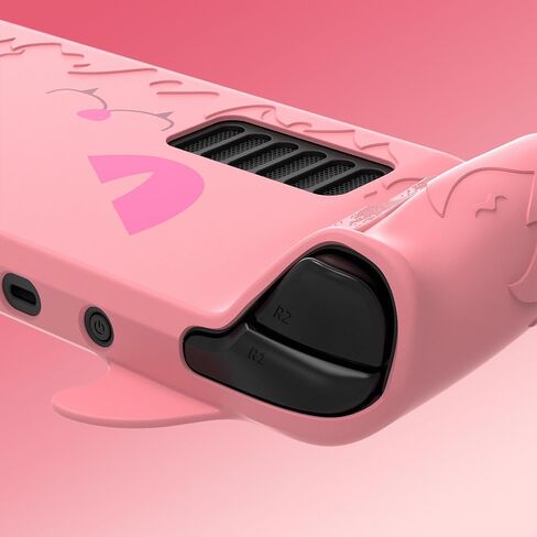 PlayVital Cute Demon Protective Case for Steam Deck LCD & OLED, Kawaii Anti-Slip Protector for Steam Deck OLED with Thumb Grip Caps & Trackpads Stickers & Back Button Enhancement Set - Pink in Saudi Arabia