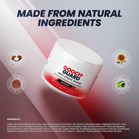 كريم شامواه جوتش جارد وكريم مضاد للتهيج - كريم شامواه طبيعي لركوب الدراجات والجري - كريم مضاد للاحتكاك، بلسم كريم مضاد للاحتكاك للرجال والنساء (4oz) in Kuwait