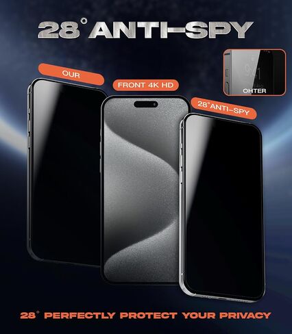 chubbycable ChubbyShield Ultra for iPhone 15 Pro Max - 2 PCS Military-Grade Privacy Screen Protector with Ultra-easy Install Box, Auto Dust-Elimination & Bubble Free in Saudi Arabia