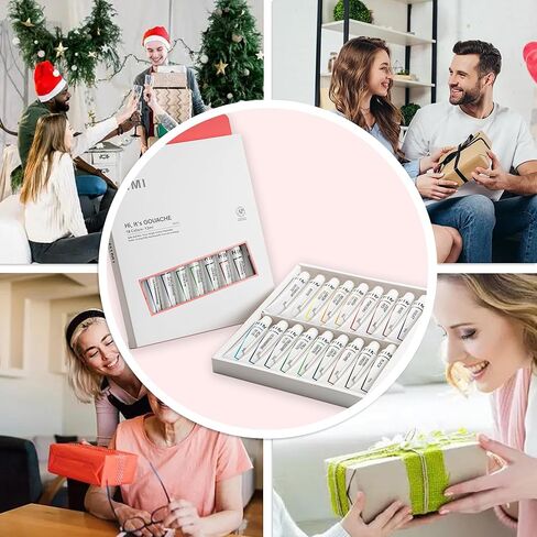 HIMI Gouache Paint Tubes Set, 36 Colors, 12ml, 0.4 US fl oz Tubes,Gouache Paint, Use for Canvas and Paper, Art Supplies for Professionals, Students，Beginner and Artist in Kuwait