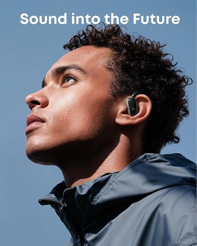 Soundcore V40i by Anker, Open-Ear Headphones, Crystal-Clear Design, 4 Adjustable Positions for Every Ear Size, Richer Bass, IP55, 21H Playtime, AI Clear Calls, Bluetooth 5.4, App Control in Saudi Arabia