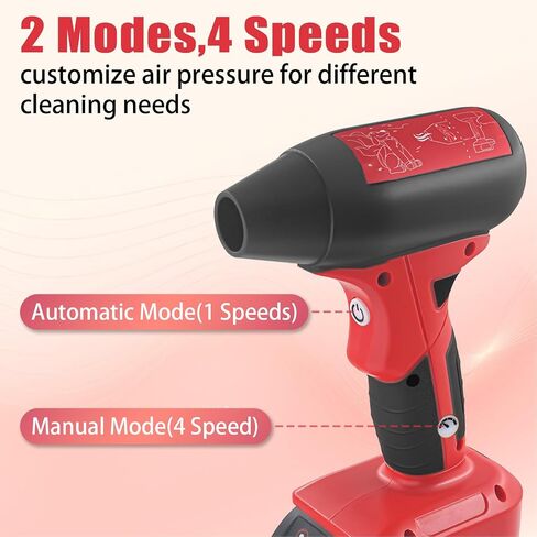 Dry Blower, 130000RPM Violent Turbo Fan Air Blower Gun, 4 Speed Cordless Electric Air Duster Turbo Fan, Handheld Air Duster Cleaner for 18V Lithium Battery in Saudi Arabia