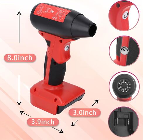 Dry Blower, 130000RPM Violent Turbo Fan Air Blower Gun, 4 Speed Cordless Electric Air Duster Turbo Fan, Handheld Air Duster Cleaner for 18V Lithium Battery in Saudi Arabia