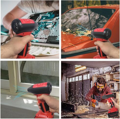 Dry Blower, 130000RPM Violent Turbo Fan Air Blower Gun, 4 Speed Cordless Electric Air Duster Turbo Fan, Handheld Air Duster Cleaner for 18V Lithium Battery in Saudi Arabia