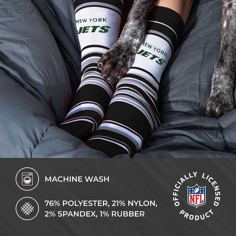 FBF NFL Adult Striped Dress Socks - Premium Quality - Machine Washable - Perfect for Game Day and Everyday Wear (Atlanta Falcons - Red) in Saudi Arabia