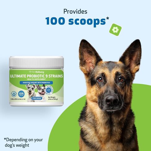 Pet Wellbeing Ultimate Probiotic 9 Strains for Dogs & Cats - Healthy Digestion, Immune Support, Urinary Tract Health - 5.64 oz (160 g) in Saudi Arabia