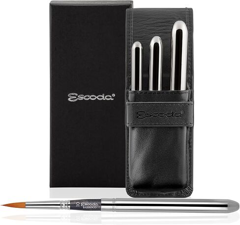مجموعة فرش السفر ذات الألوان المائية من سلسلة Escoda Perla من Speedball Art Products، توراي بيضاء صناعية in Saudi Arabia
