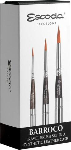 مجموعة فرش السفر ذات الألوان المائية من سلسلة Escoda Perla من Speedball Art Products، توراي بيضاء صناعية in Saudi Arabia