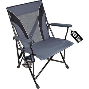 Kijaro Oversized Heavy Duty Atlas Portable Camping Chair, Hallett Peak Gray - 600 LB Weight Capacity