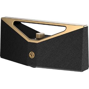 BUGANI Brief Pro Portable Bluetooth Speaker Wireless 160W, Outdoor Speakers Bluetooth Waterproof Patio Hi-Res Audio, 12H Playtime, Loud Speaker with Subwoofer for Jazz, Camping, Beach, Party, Golden