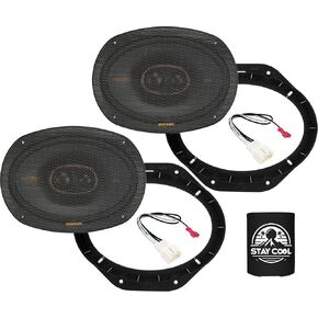 KICKER Speakers 6X9 inch for Ford F-150 2015-2024 Upgrade Kit - Pair of KS Series with Adapters and Harness, Car Audio Front Door Speaker KSC6930, 51KSC69304