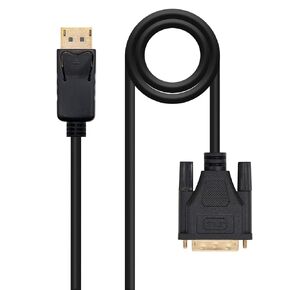 Blendend Black DisplayPort Male to DVI Male Converter Cable - 2 Meters - Ideal for Connecting Devices with DisplayPort Output to Monitors with DVI Input.