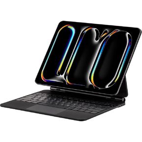 حالة لوحة المفاتيح السحرية لـ iPad Pro 11 بوصة (M4 ، 2024) ، حالة لوحة المفاتيح لـ iPad Pro 11 مع لوحة تتبع متعددة اللمس ، وموقف الكابولي العائم ، ومفاتيح الإضاءة الخلفية-Black