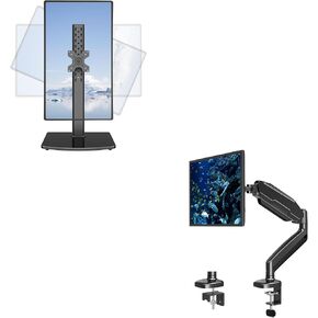 MOUNT PRO Vertical Single Monitor Stand for Max 42 Inch/26.4lbs Ultrawide Computer Screen and Single Monitor Desk Mount