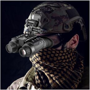 Night Vision Goggles Head-Mounted, Naked-Eye 3D Night Vision Binoculars for Adults, Digital Infrared Binoculars with Camera, 4K Video & 36MP Image, 8X Digital Zoom for Camping