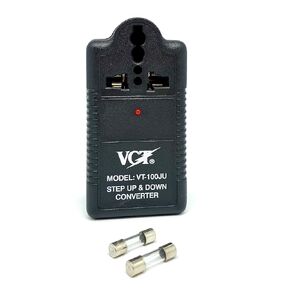 VCT 100 وات اليابان إلى الولايات المتحدة الأمريكية 100V / 110V / 120V صعودًا لأسفل محول محول الجهد للاستخدام في كل من الولايات المتحدة الأمريكية واليابان ، VT-100JU
