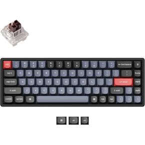 Keychron K6 Pro QMK/VIA Wireless Mechanical Keyboard, Hot-Swappable Aluminum Frame Custom Programmable Keyboard with RGB Backlit, Keychron K Pro Brown Switch for Max Windows Linux